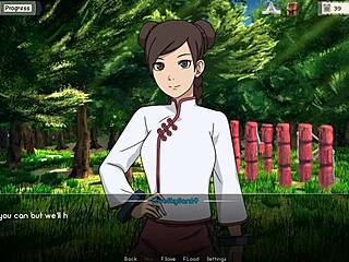 Hentai kunoichi trainer Dinaki in 3D forest sex adventure