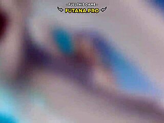 Double penetration fun with futanari girls near the pool