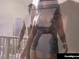 i'm gettin' a handjob from rome major while he bends me over for doggystyle, talkin' dirty to my hairless ebony pussy 😍