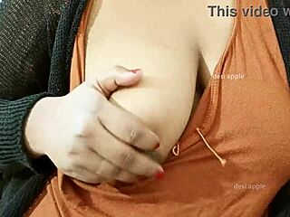 asian amateur girl teases with her big tits