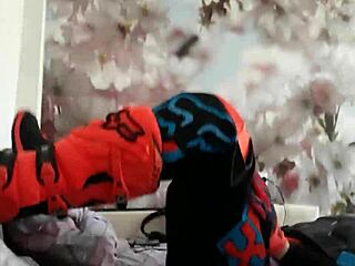 Motocross rider feels thrill of boots treading in gay competition