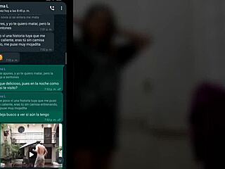 whatsapp with my cousin, she gets hot and we end up in my room
