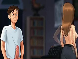 European teacher seduces lucky student in steamy hentai game
