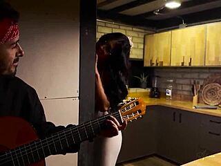 Play her a song, then fuck this big ass Latina doggy?