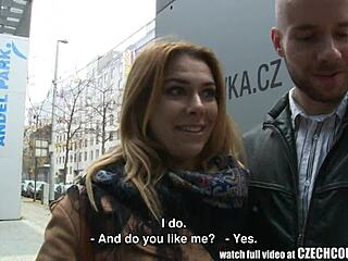 amazing busty teen and bf score cash for public 4some sex! 🔥