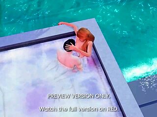 3D animated hot tub scene - a sneak peek of naughty machinima