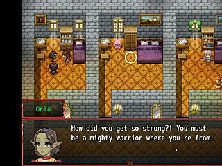 Harem in another world hentai game features cute teens