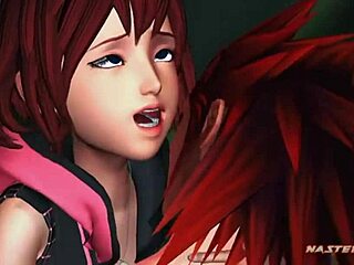 3D animated porn with anime style Kingdom hearts characters
