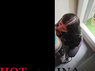 Slutty mom-in-law gets nailed hard in public staircase scene