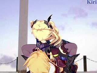 Amber and Fischl in Wild Genshin Impact Hentai Action!