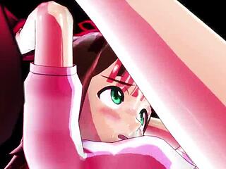 puru puru haruka 13 hosomi no ken in 3d cartoon anime style