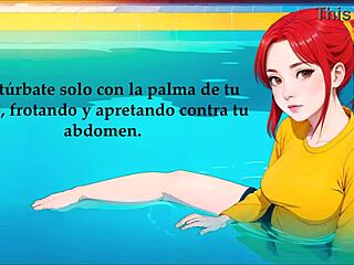 Sensual anime joints and pool time with footjob and ASMR