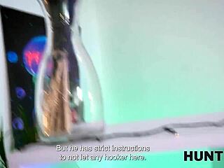 I watched russian blonde moan on sofa, neighbors watching.