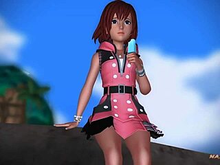 3D animated porn with anime style Kingdom hearts characters