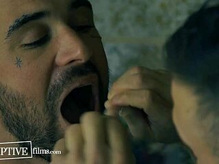 whoa, boss jerking off while hot assistants bang right in front of him! 😳