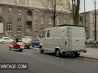 vintage blowjob and sex with horny brunette neighbour