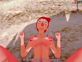 Gwen's beachside bikini adventure in Tennyson hentai series