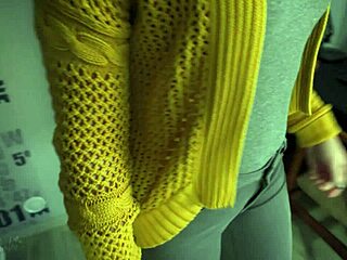 Hot Secretary Teases in Tight Jeans with Visible Panty Line