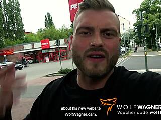 Public POV blowjob and huge cumshot with dirty MILF