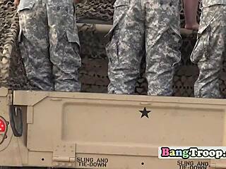 Soldiers' rough interracial encounter at the lake contrasts with their disciplined lives