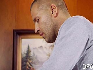 Shy girl reveals her tight slit boldly.