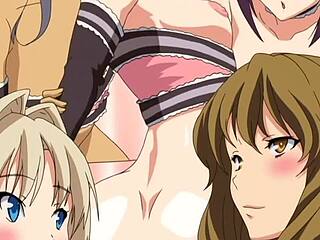 This is a collection of animated porn with a harem theme