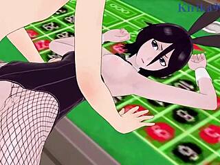 Rukia Kuchiki and Yoruichi Shihouin in Bunny Girl Hentai. Intense Sex Action!