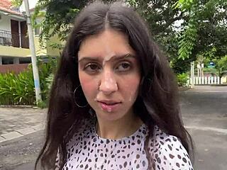 Skinny brunette gets caught in rough sex with boss