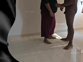 Indian maid gives blow job to her owner