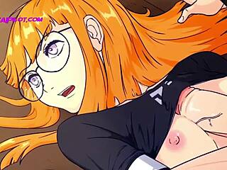 Redhead's wet pussy gets pounded in animated game