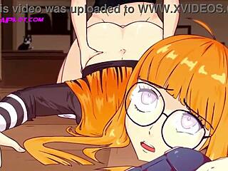 Redhead's wet pussy gets pounded in animated game