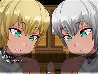 sisters deepthroat prince's small cock in anime