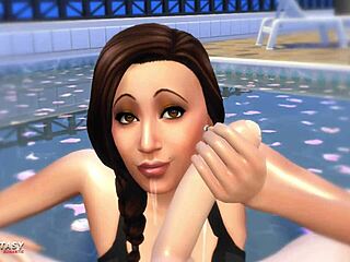 Cartoon porn with Passion and Wickenwhims' Jade Pink in The Sims 4 environment