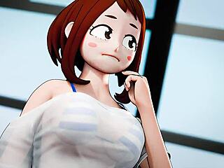 i can't stop watching ochaco uraraka in this wild hero gangbang!