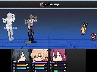 the guy licks the protagonist's pussy in the hot spring bounty hunter license part 3