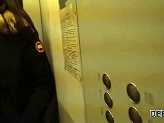 guy pulls hard cock to punish ravishing debtor