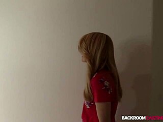 Petite 18-Year-Old Blonde Peyton Gets Toyed, Handjob, and Creampied in Backroom Casting Session