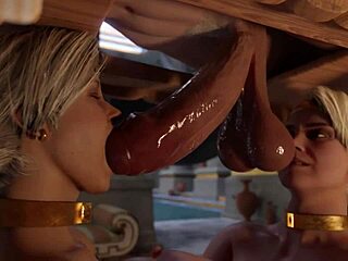 sindel, cassie, and sonya in wild 3d futa animation