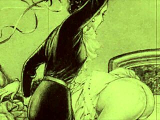 Vintage Erotic Drawings in Retro Anime Style