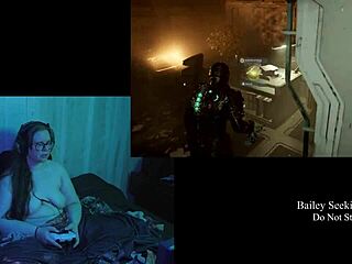 Naked Brunette Plays Deadspace Part 6