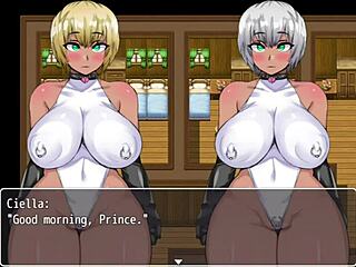 sisters deepthroat prince's small cock in anime