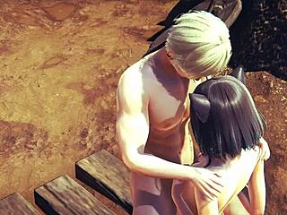 Hentai Uncensored 3D Kitty Boobjob with Creampie Action