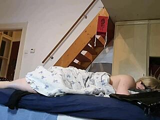 Stepson dominated by sexy mother in law in footjob video