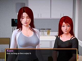 My new family 466: A cartoon-style erotic experience with a brunette teen