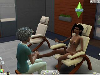 Futa x3 in hot action in The Sims 4