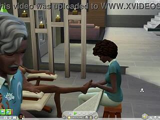 Futa x3 in hot action in The Sims 4