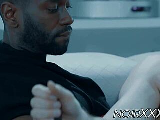 Gay men with piercings, Paris and Taye Scott, have interracial anal sex