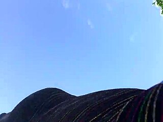 crazy bitch twerks her big ass outdoors inviting stares