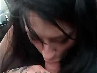 i got a deepthroat blowjob on the road, feeling so public and outdoor