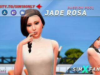 Cartoon porn with Passion and Wickenwhims' Jade Pink in The Sims 4 environment